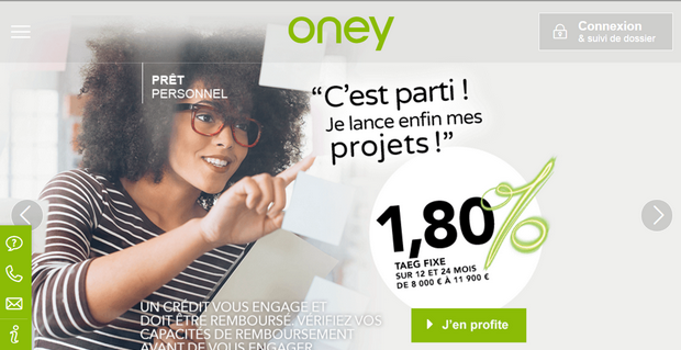 Capture du site Oney