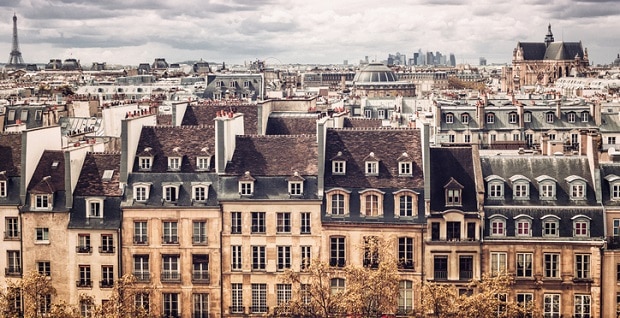 Vue de l'immobilier parisien 