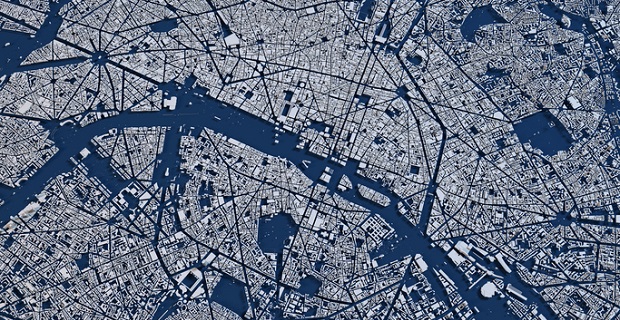 Vue satellique de Paris 