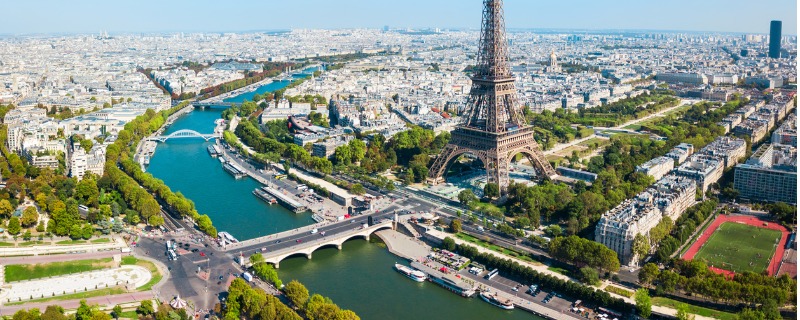 Vue aérienne de la Tour Eiffel, Paris