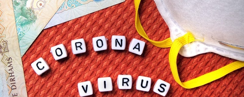 dirhams et mot coronavirus