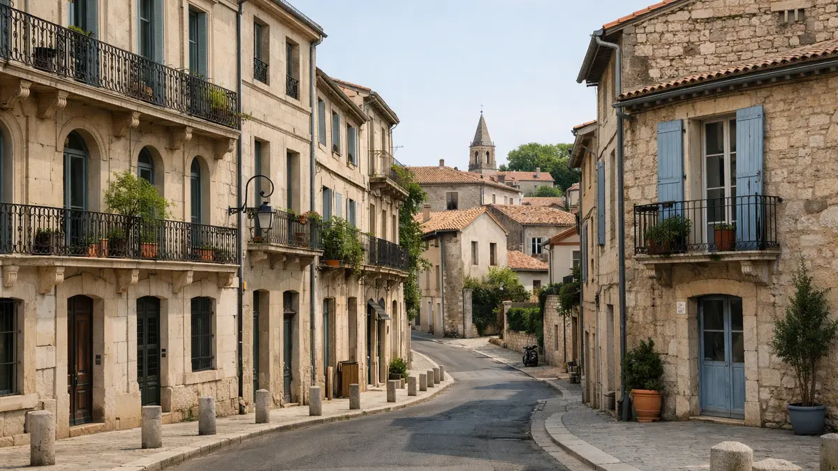 Rue de N&icirc;mes illustrant le march&eacute; immobilier local