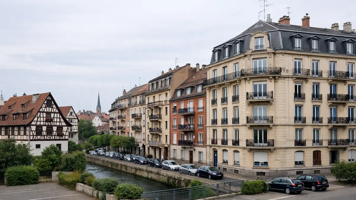Façades d’immeubles résidentiels à Strasbourg
