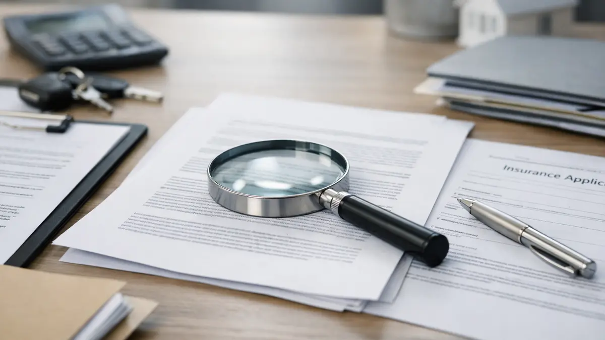 Documents d’assurance examinés à la loupe