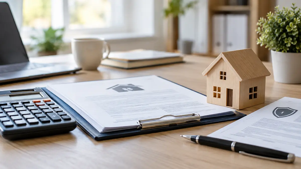 Dossier de prêt immobilier et documents d’assurance emprunteur