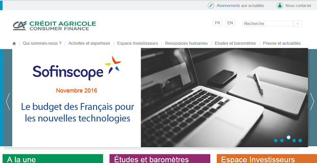 Site Crédit Agricole Consumer Finance  