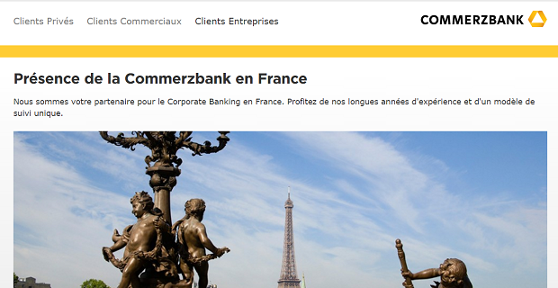 Capture du site Commerzbank 