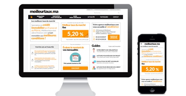 Home Page de Meilleurtaux.ma