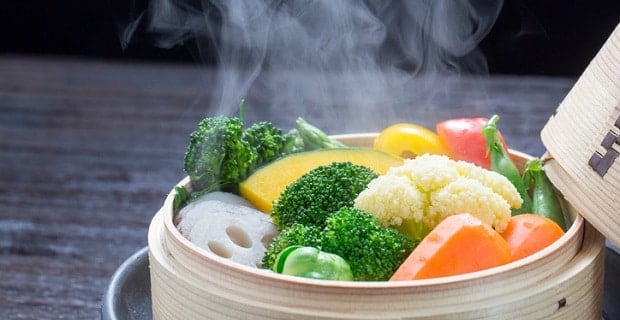 Légumes cuits à la vapeur
