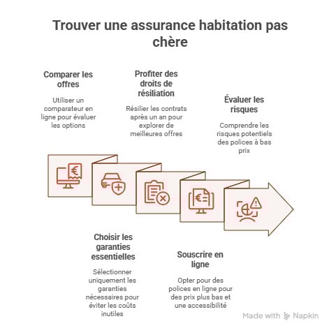 page infographie assurance habitation pas cher